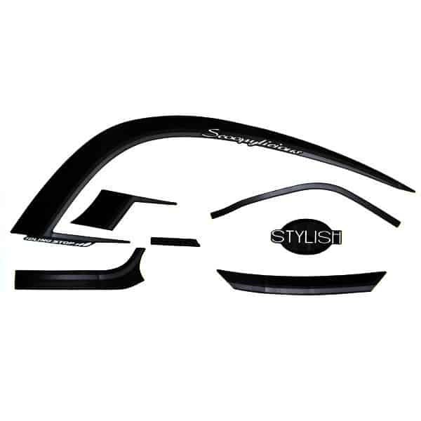 Sticker Body Kiri Coklat Silver – Scoopy eSP K93