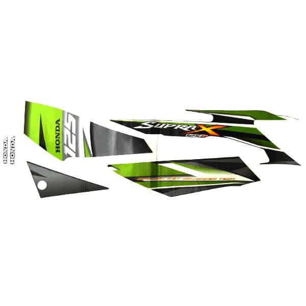 Sticker Body Kanan Black Green – Supra X 125