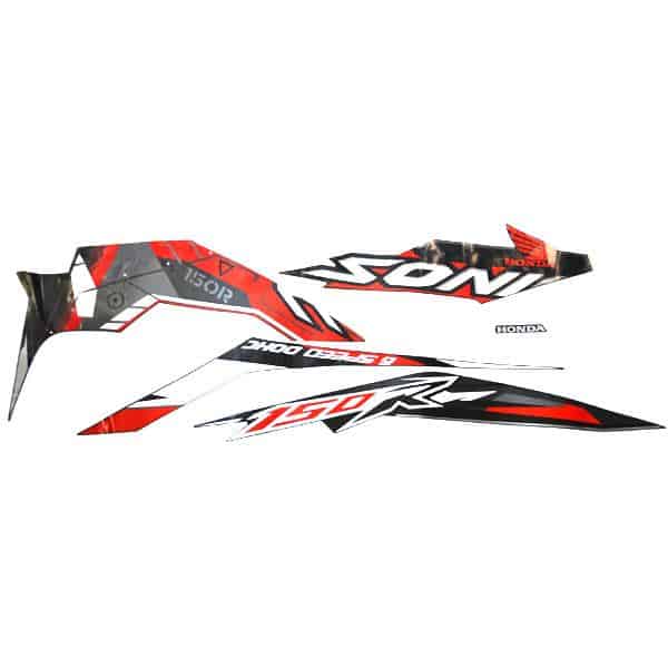 Sticker Body Kanan Hitam (Stripe Set Black R) – Sonic 150R