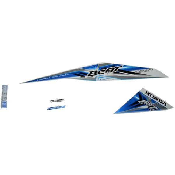 Sticker Body Kanan (Stripe Set) Right White Blue – BeAT Sporty eSP (K25)