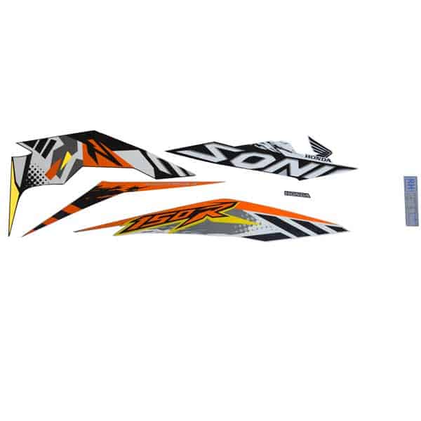 Sticker Body Kanan (Stripe Set R) White Black – Sonic 150R K56