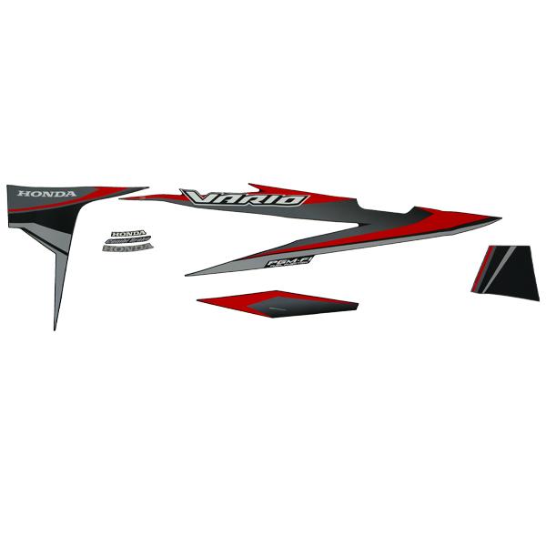 Sticker Body Set Kiri Hitam STD Honda Vario 110 eSP