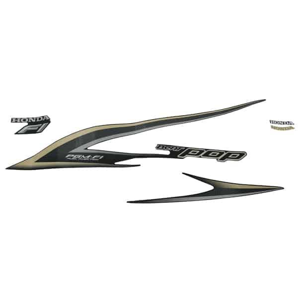 Sticker Body Set Kiri Hitam Honda BeAT POP eSP K61