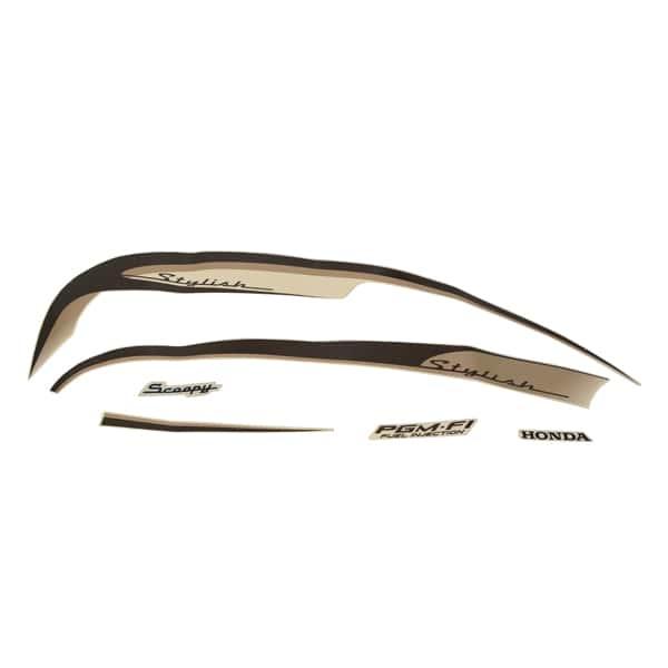 Sticker Body Set Kiri Brown Honda Scoopy FI K16G