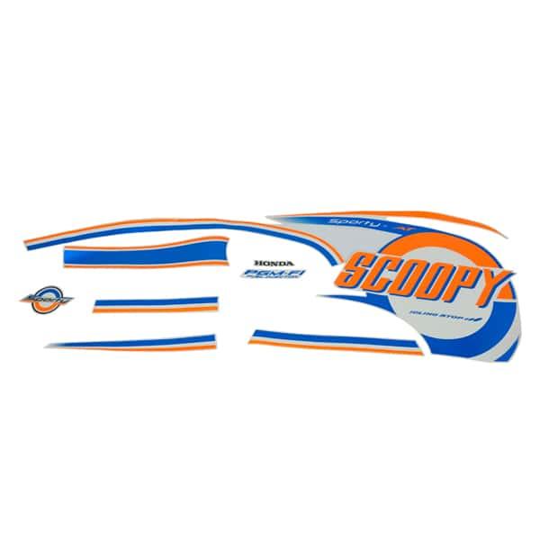 Sticker Body Set Kanan Putih Honda Scoopy eSP K16R