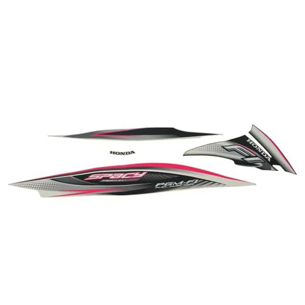 Sticker Body Set Kanan Putih Hitam Honda Spacy FI
