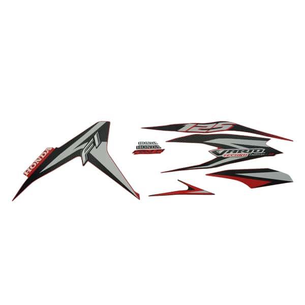 Sticker Body Set Kiri Merah Honda Vario Techno 125 Helm-In FI