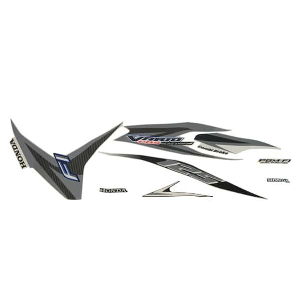 Sticker Body Set Kanan Putih Silver Honda Vario Techno 125 FI CBS ISS
