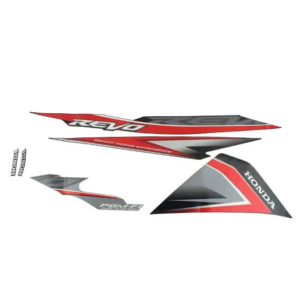 Sticker Body Set Kanan Hitam Honda Revo 110 FI