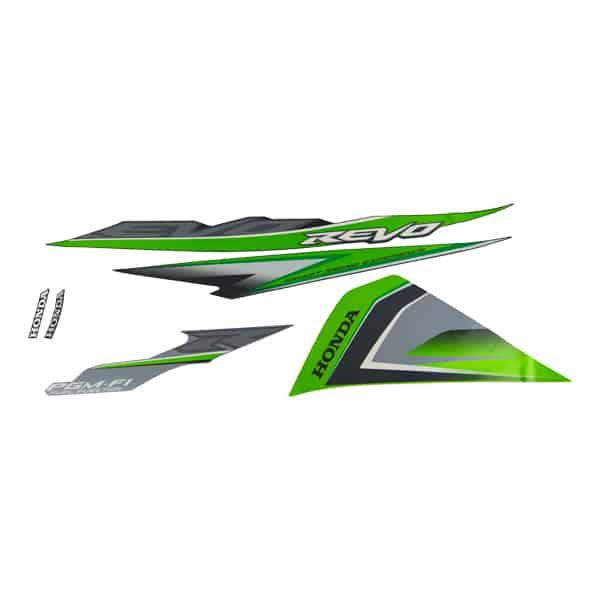Sticker Body Set Kiri Hijau Hitam Honda Revo 110 FI