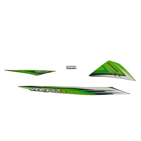 Sticker Body Set Kanan Hitam Hijau Honda Revo 110 FI