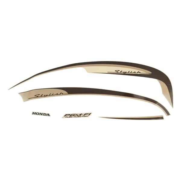Sticker Body Set Kanan Coklat Cream Honda Scoopy FI K16G