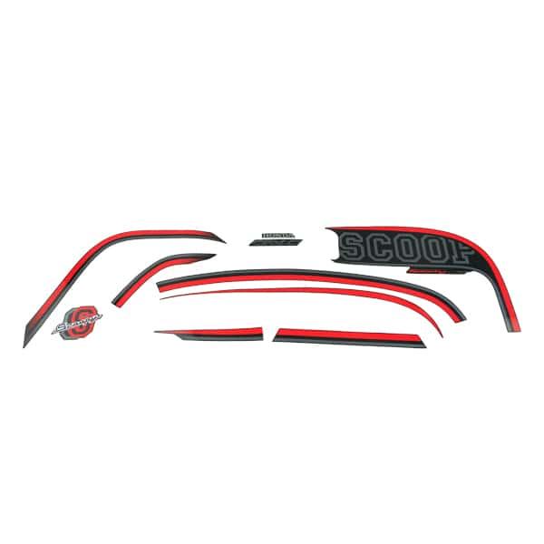 Sticker Body Set Kanan Hitam Merah Honda Scoopy FI K16G