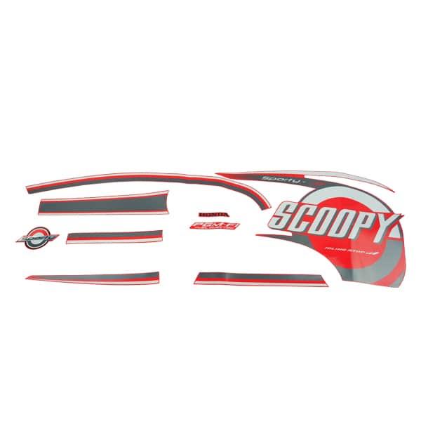 Sticker Body Set Kanan Merah Putih Honda Scoopy eSP K16R