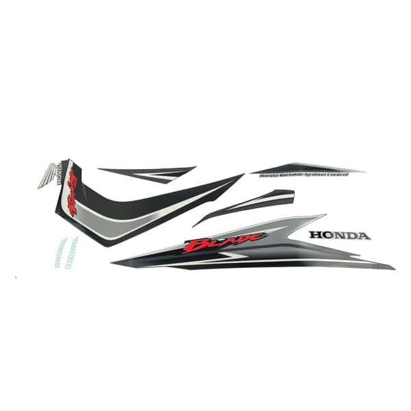 Sticker Body Set Kanan Hitam Silver Honda Blade 110 K07