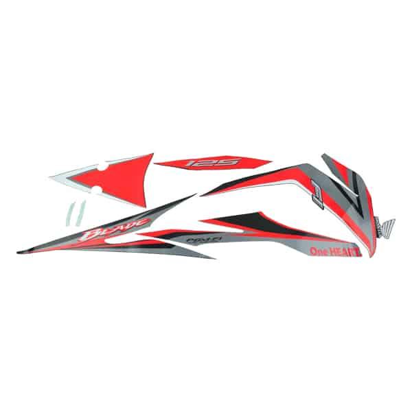 Sticker Body Set Kanan Hitam Merah Honda Blade 125 FI K47