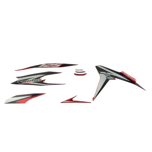 Sticker Body Set Kanan Merah Honda Vario Techno 125 Helm-In FI