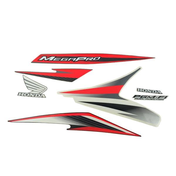 Sticker Body Set Kanan Putih Honda Mega Pro FI