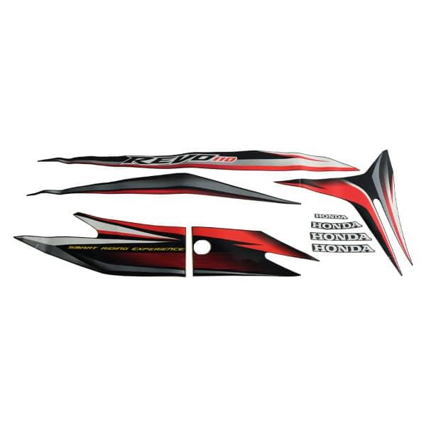 Stiker Body Kanan Hitam Honda Revo 110