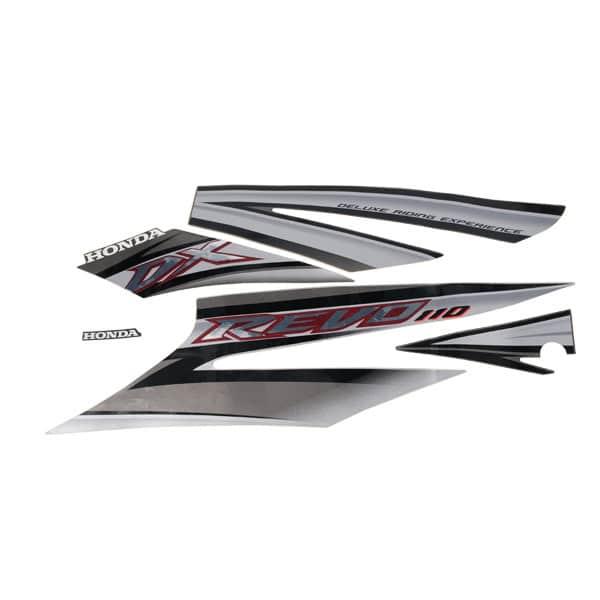 Sticker Body Set Kiri Coklat Silver Honda Revo 110 DX