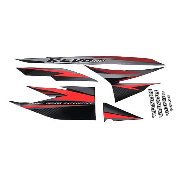 Sticker Body Kanan Hitam Honda Revo 110