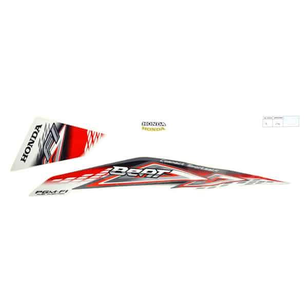 Sticker Body Kiri (Stripe Set L White Red) – BeAT FI