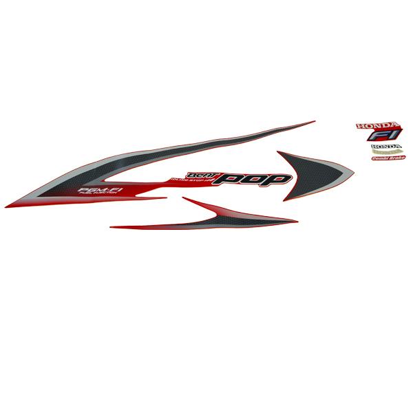Sticker Body Set Kiri Merah Honda BeAT POP eSP K61