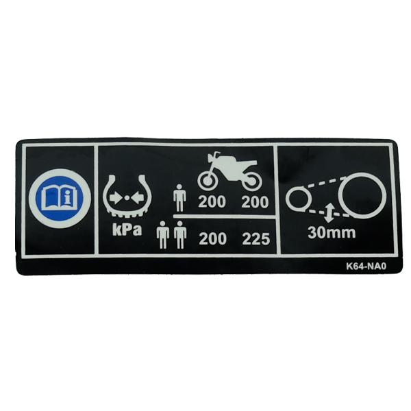 Sticker Label Tire Drive Chain Honda CBR 250RR K64J