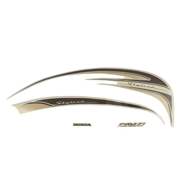 Sticker Body Set Kanan Beige Coklat Honda Scoopy FI K16G