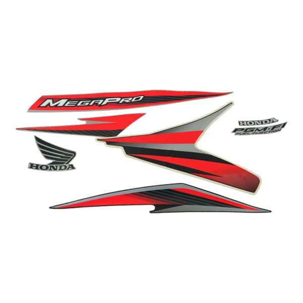 Sticker Body Set Kanan Hitam Honda Mega Pro FI