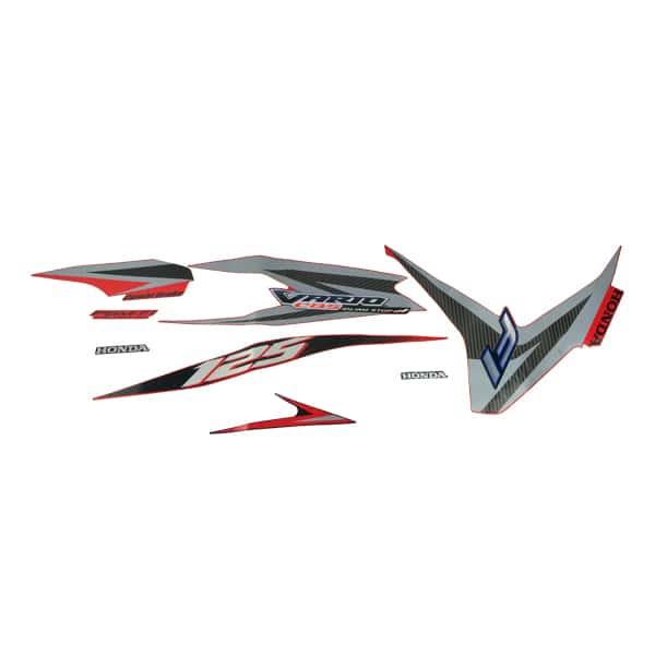 Sticker Body Set Kiri Merah Honda Vario Techno 125 FI CBS ISS