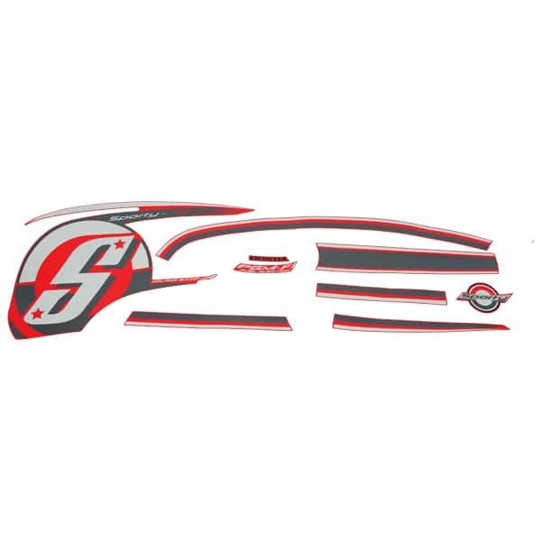Sticker Body Set Kiri Merah Putih Honda Scoopy FI K16G