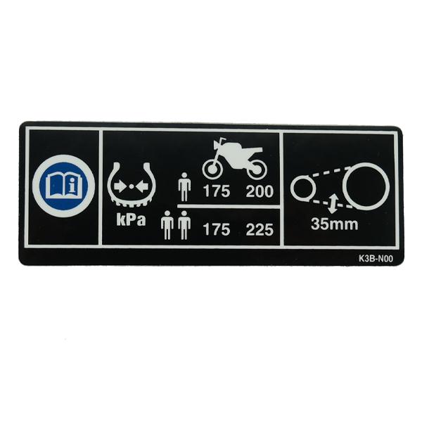 Sticker Label Tire Drive Chain Honda CB150X