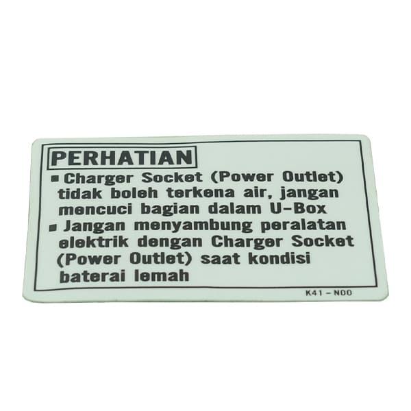 Label Accessory Socket Honda Supra X 125 FI