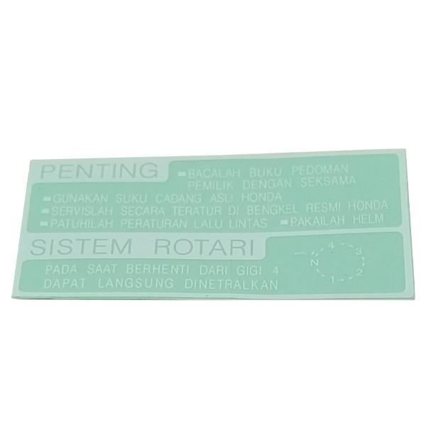 Mark Drive Caution Honda Supra X 125 Injection