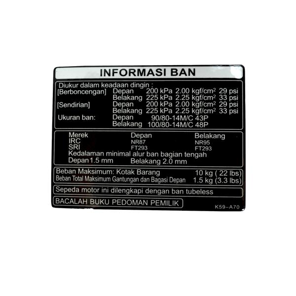 Sticker (Label Tire) – New Vario 150 eSP K59J