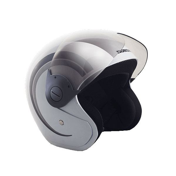 Helm Scoopy White Grey