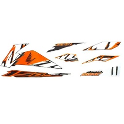 [871X0K56N80ZBL] Sticker Body Kiri Black Orange –  Supra GTR 150