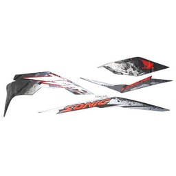 [871X0K56NC0ZAR] Sticker Body Kanan Hitam (Stripe Set Mat Black R) – Sonic 150R