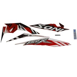 [871X0K56N50ZBR] Sticker Body Kanan (Stripe Set R) Red White – Sonic 150R K56