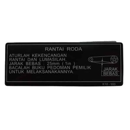 [87507K18900] Label Drive Chain – Honda Verza 150