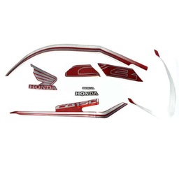[871X0K18960ZBR] Sticker Body (Stripe Set CW R RED) – Honda CB150 Verza