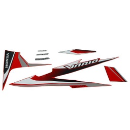 [871X0K46NA0ZBR] Sticker Body Set Kanan Merah STD Honda Vario 110 eSP