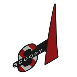 [86647K2FN40ZA] Sticker Body Depan Atas Kiri Type 2 Honda Scoopy K2F