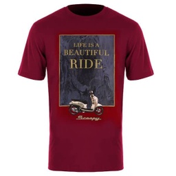 [AHTS0006016] Scoopy LBR T-Shirt Maroon