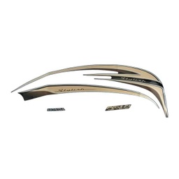 [871X0K16A20ZAR] Sticker Body Set Kanan Hitam Beige Honda Scoopy FI K16G