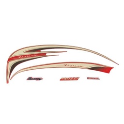[871X0K16A20ZCL] Sticker Body Set Kiri Merah Beige Honda Scoopy FI K16G