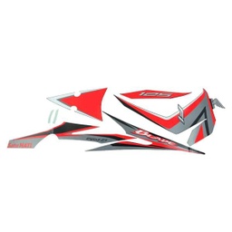[871X0K47N10ZAL] Sticker Body Set Kiri Hitam Merah Honda Blade 125 FI K47