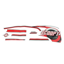 [871X0K16A50ZAR] Sticker Body Set Kanan Hitam Honda Scoopy eSP K16R