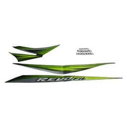 [871X0K03N20ZCL] Stiker Body Set Kiri Hitam Hijau Honda Revo 110